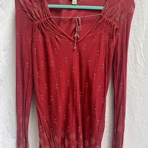 Lucky Brand Crimson Knit Top